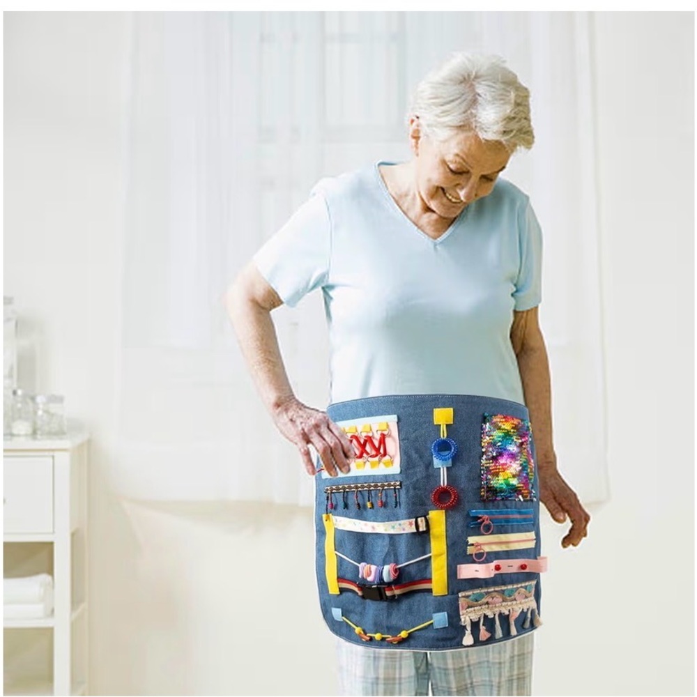 Fidget Blanket/Apron for Elderly, Dementia, Special Needs Sensory - Picture 7 of 7